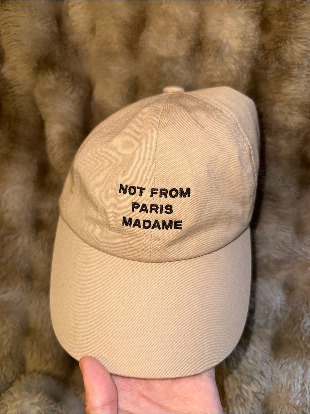 Beige Baseball Cap